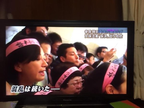 【安保採決】自民大沼瑞穂議員が民主津田弥太郎議員に引き倒されてるシーンが酷い(動画有)