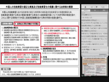 外国人技能実習生に関する法律案に隠れた売国法案！！ その１ ‐ ニコニコ動画:GINZA