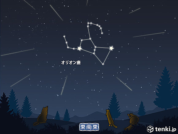 オリオン座流星群　ピークの天気(日直予報士) - 日本気象協会 tenki.jp