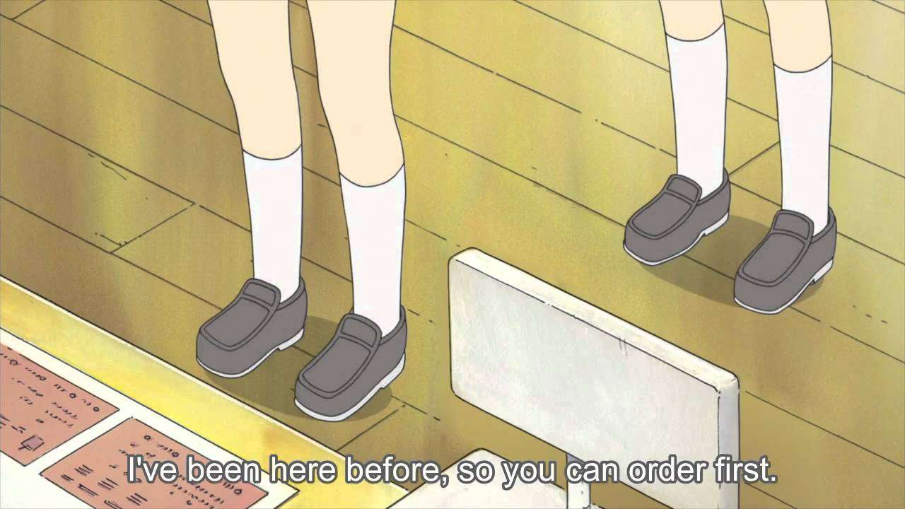 Nichijou - Yuuko takes Mio to get some coffee HD (English sub) - YouTube