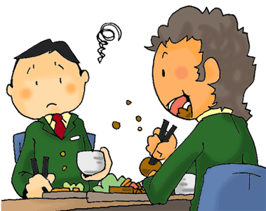 クチャクチャ食べる人への注意の仕方