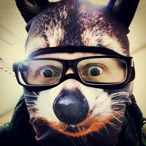 あなたも獣人になれちゃう 動物の顔の目出し帽型スキーマスク