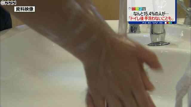 消費者庁が調査 15％を超える人がトイレの後に手を洗わない