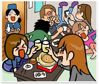 会社の飲み会での出来事を教えてください！