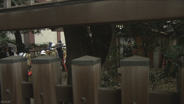 靖国神社で出火 韓国人の男を逮捕