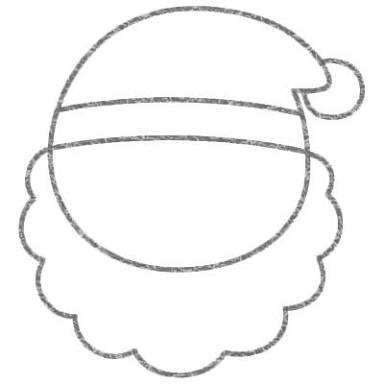 サンタクロース（やクリスマスツリー等々）を手書きで書くトピ。