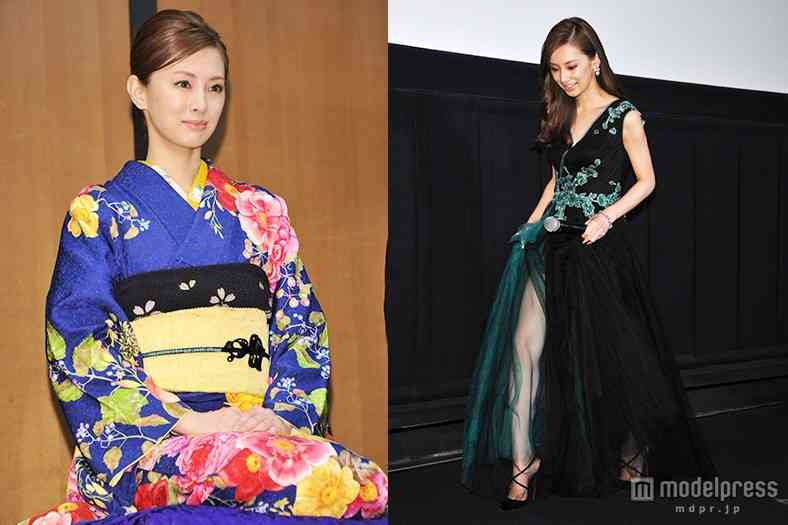 北川景子、艶やか着物姿＆上品SEXYドレスで美脚チラリ