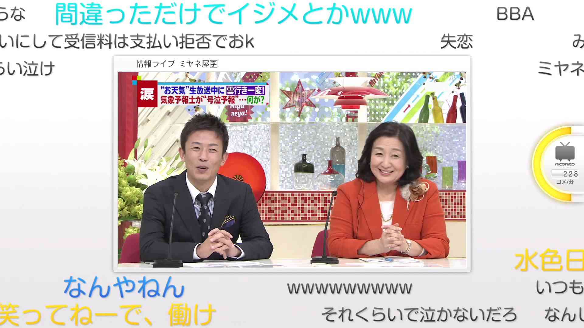 ミヤネ屋がNHK山形の号泣お天気お姉さんを野々村風に皮肉報道→視聴者激怒 - YouTube