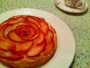 真っ赤な薔薇のりんごケーキ レシピ・作り方 by kao1329｜楽天レシピ