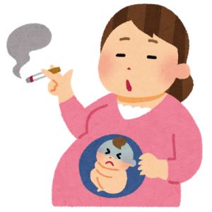 妊娠中に喫煙の母から生まれた赤ちゃん、体重少なく