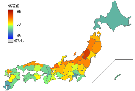 三世代世帯人数 [ 2010年第一位 山形県 ]／スマホ版・都道府県別統計とランキングで見る県民性