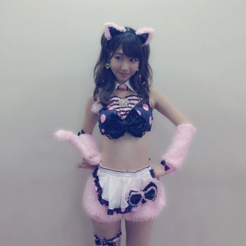 AKB48柏木由紀のヘソだし＆ネコ耳のセクシーコスプレがネット上で絶賛の嵐