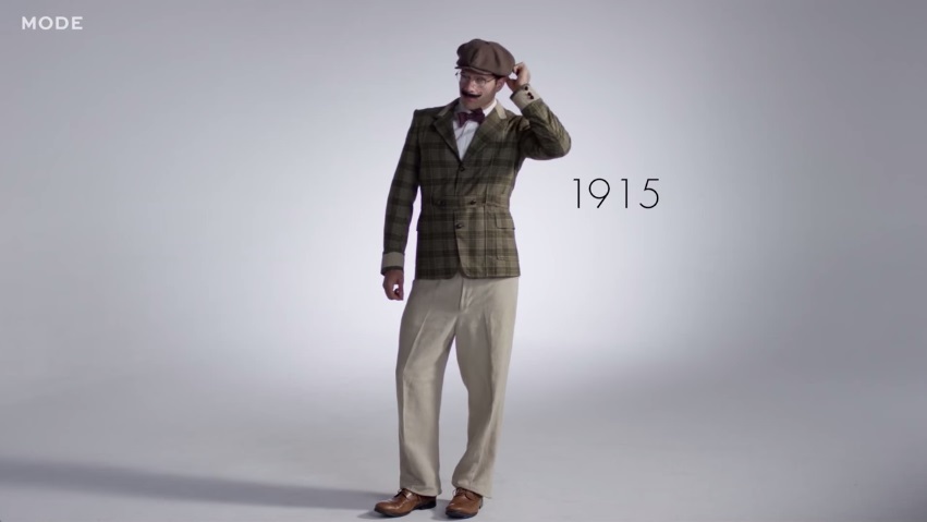 メンズファッションの100年間を、たったの3分で振り返る映像が話題