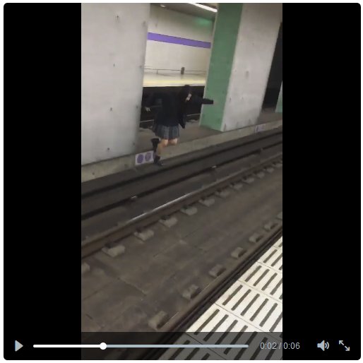 【バカッター】女子高生が線路に立ち入り遊ぶ動画ネットで拡散！炎上