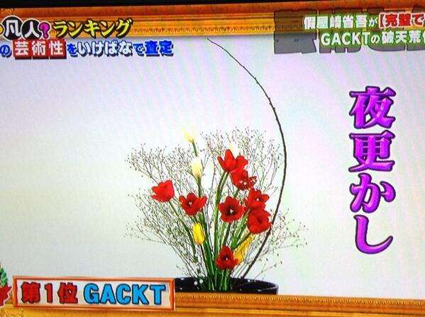 GACKTの「いけばな」を假屋崎省吾氏が大絶賛 スタジオも驚き