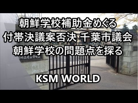 【KSM】朝鮮学校の問題を明確にしますね。千葉市議会 自民党「朝鮮学校補助金やめよう」→未来民主ちば、公明、共産、市民ネットが反対し自民案否決 - YouTube