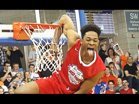 BEST Dunk Contest Of The Year?! CRAZY Dunks At HS Slam! - YouTube