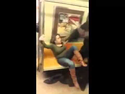 Let it Go NYC Subway Fight Edition - YouTube