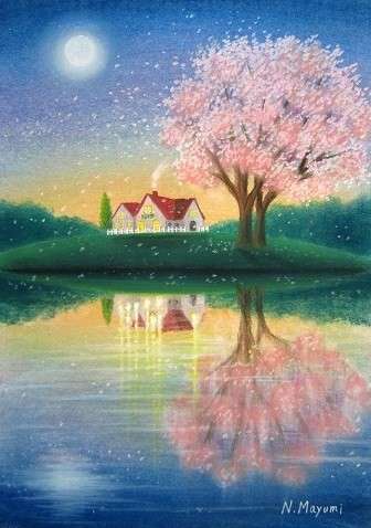 桜を描いた絵画♪