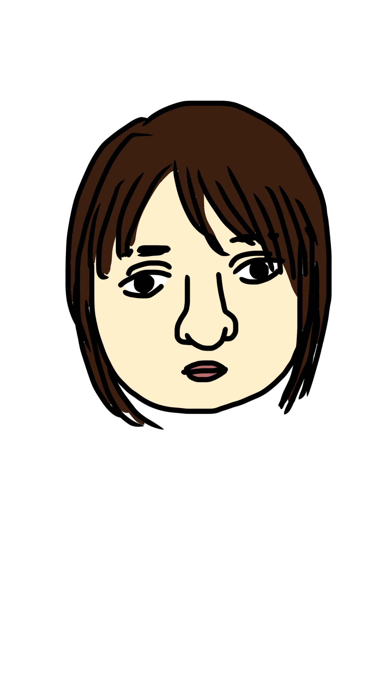 自分の似顔絵を描いて下さい。