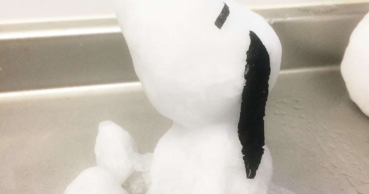 スヌーピー雪だるま。寒波でも楽しむ。 by Ｉmａ３ [クックパッド] 簡単おいしいみんなのレシピが235万品