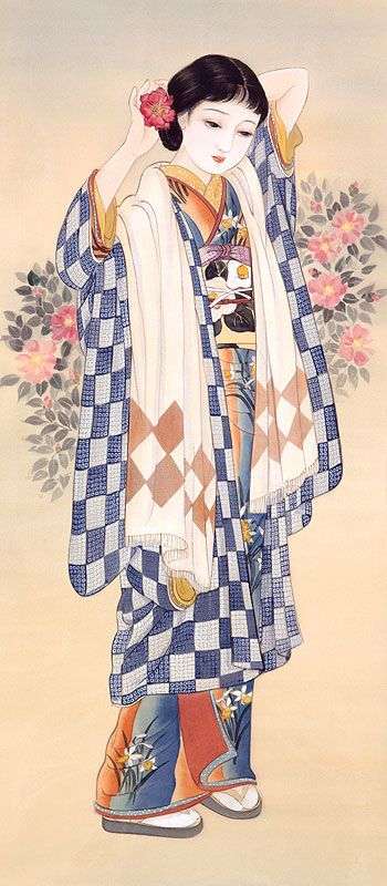 レトロモダンな着物の画像♡