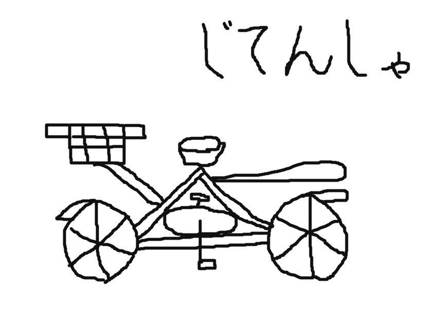 「自転車の絵かいて～」と言われたらどんな絵かきますか？
