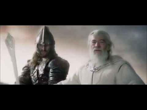 Lord of the Rings- Gandalf and Eomer helping Rohan on the Two Towers - YouTube