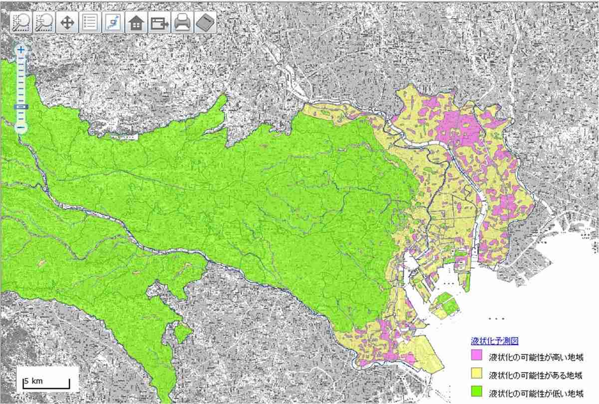 関東の液状化マップ集 埋立地、軟弱地盤は要注意 [土地購入] All About