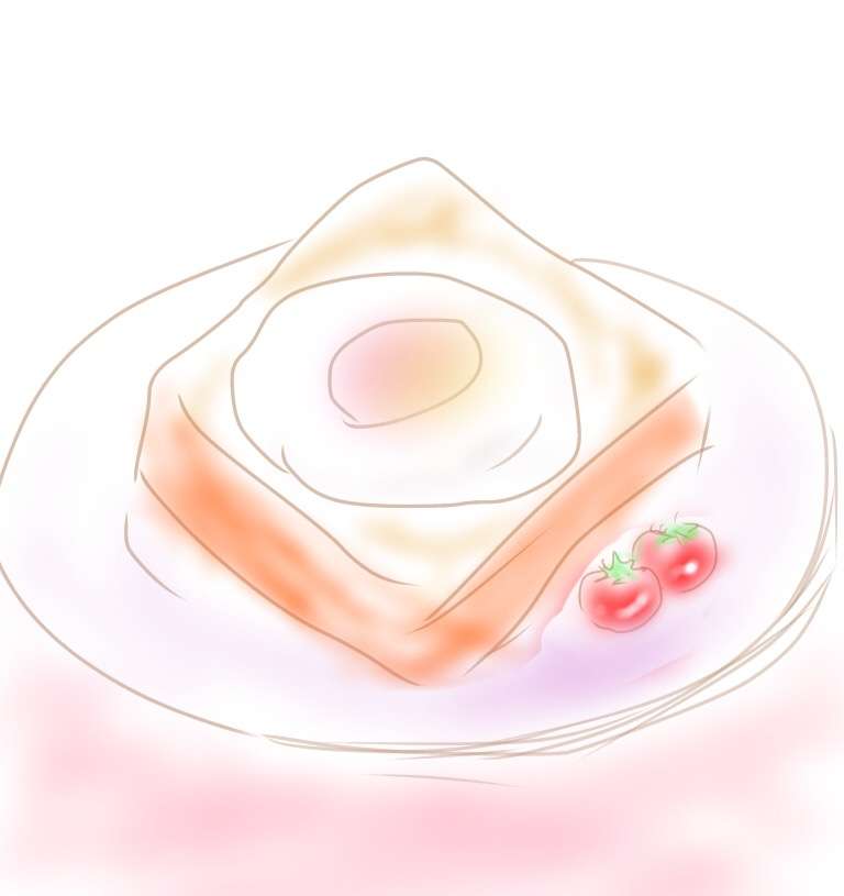 今日食べた朝食の絵を描きましょう✏️