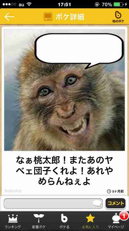 動物のボケて貼って下さい