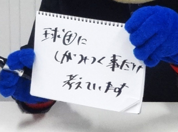 球団マスコットと選手がじゃれてる画像下さい！
