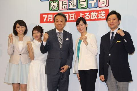 ＜参院選特番＞どこで見る？　池上無双に翔君、宮根、富川アナ　たかみな、珠理奈、美玲、にこるんも （まんたんウェブ） - Yahoo!ニュース
