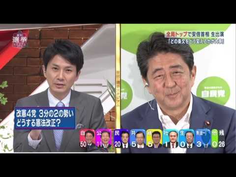 安倍総理に論破されてムッとするTBS竹内明アナ（参議院選挙　２０１６年７月１０日） - YouTube