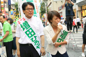 今井絵理子氏“初仕事”　増田寛也氏応援もまるで握手会か撮影会