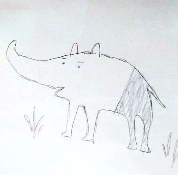 何も見ないで描いた絵を上げて何の絵か当てるトピ