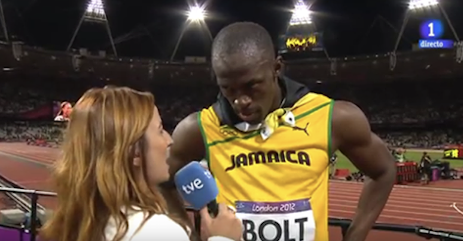 Usain Bolt Stops Interview For Our National Anthem | WCOS