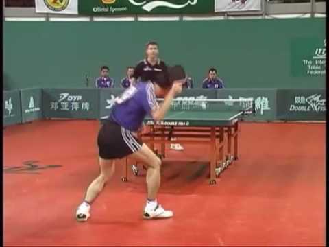 Koji Matsushita vs Timo Boll,  2000 - YouTube