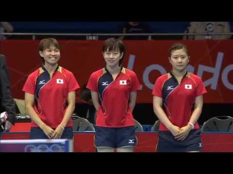 London 2012 Olympics Table Tennis Women's Team SemiFinals - Japan vs Singapore - YouTube