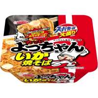 あの“よっちゃんイカ”がカップ焼そばに!? 酸っぱいふりかけ付き「よっちゃん風いか焼そば」