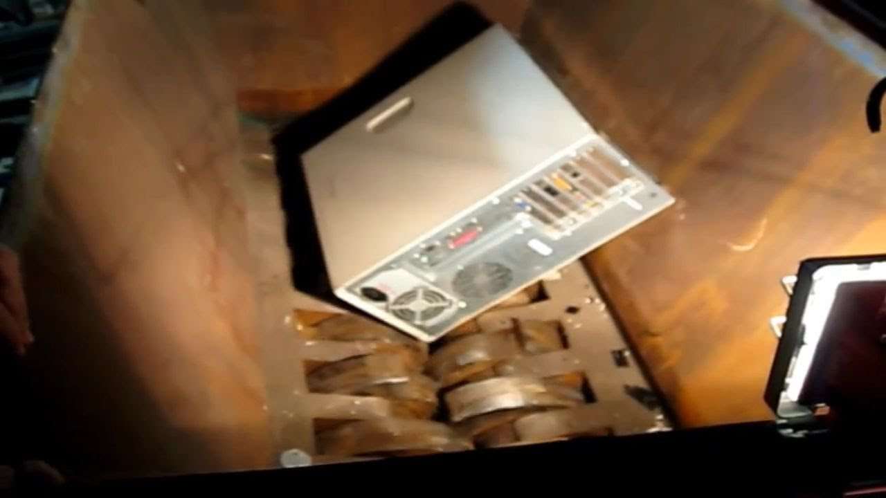 なんでも粉々！粉砕機 #02 パソコン - YouTube