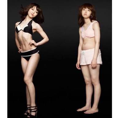 ダイエット広告の面白い写真ください。