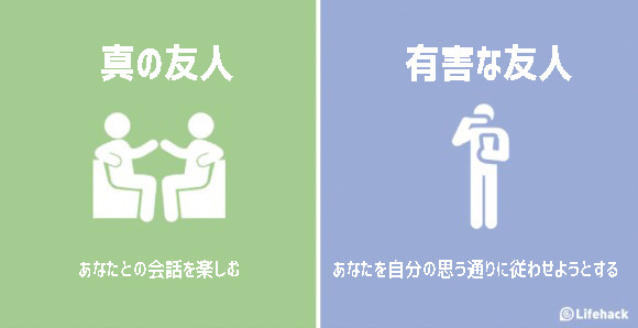 真の友人と有害な友人を見分けるのに役立つイラスト