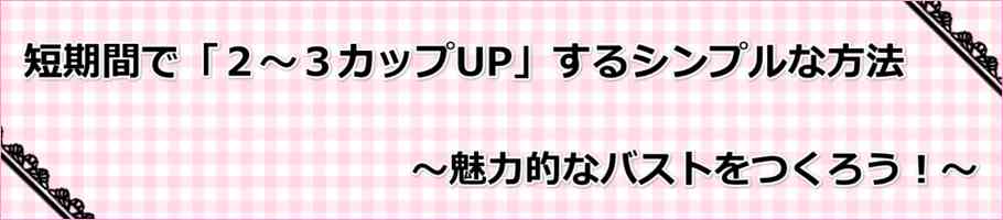 「胸を大きくしたいなら…」短期間で2～3カップUPするシンプルな方法