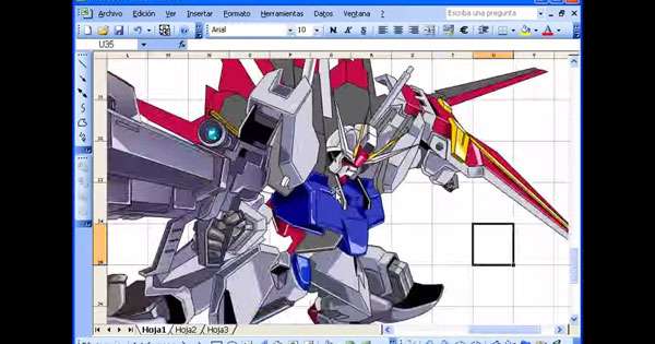 超技術！エクセルで描かれたガンダムが表計算ソフトのレベルじゃない！  –  grape [グレイプ]