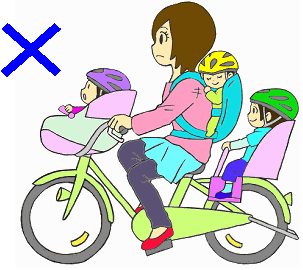 子ども3人乗せた自転車と車衝突　母子4人けが