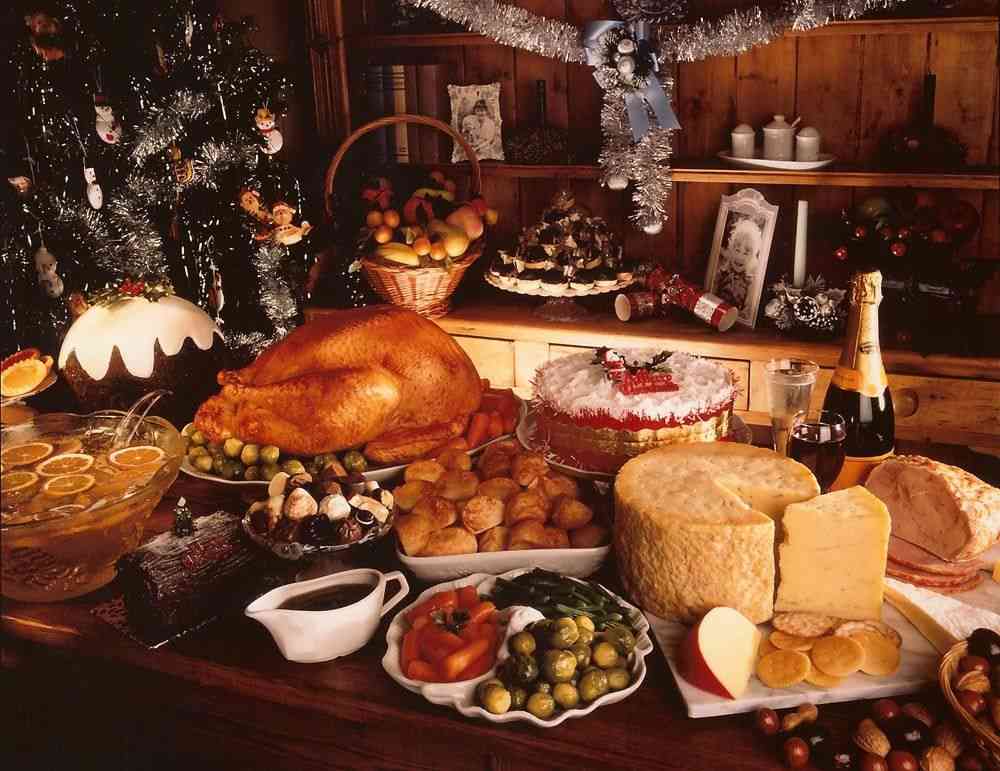 クリスマスのケーキ・ご馳走の画像いっぱい
