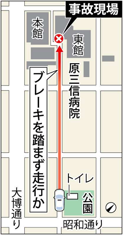 ＜福岡タクシー暴走＞ブレーキ踏んでなかった　運転ミス断定