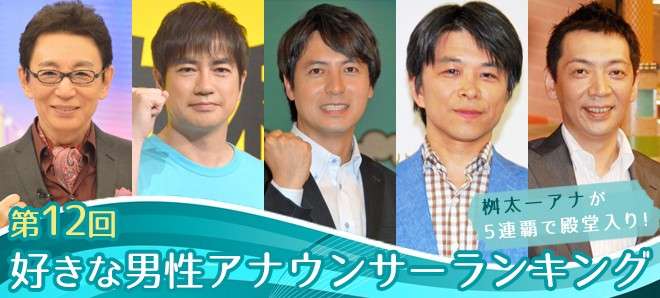 『第12回 好きな男性アナウンサー』日テレ桝太一アナが5連覇で殿堂入り
