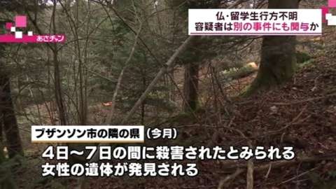 フランス日本人留学生不明、容疑者は別の事件にも関与か